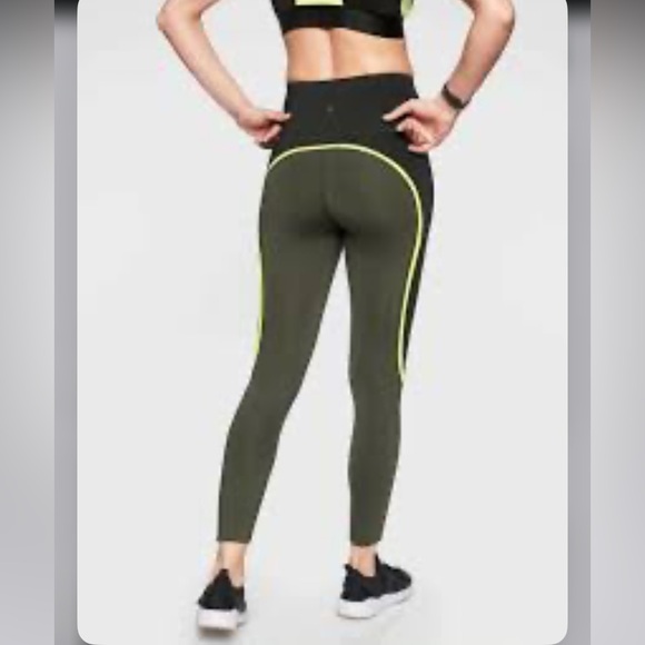 Athleta Spar Colorblock high waist tights size small like new - Picture 1 of 9